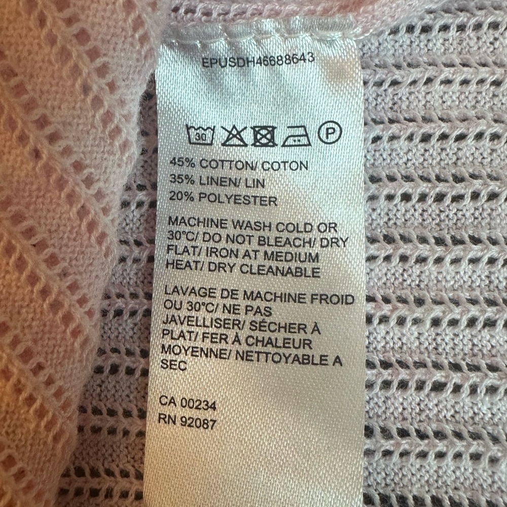 Saks Fifth Avenue Blush Pink Ribbed Knit Sleeveless Top Elegant - Picture 4 of 8